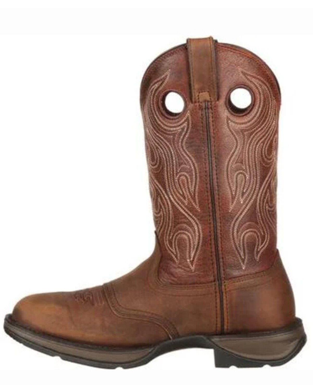 Image #3 - Durango Rebel Men's Saddle Western Boots - Round Toe, Bark, hi-res