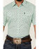 Image #3 - Rodeo Clothing Men's Boot Barn Exclusive Geo Print Short Sleeve Snap Western Shirt, Sage, hi-res