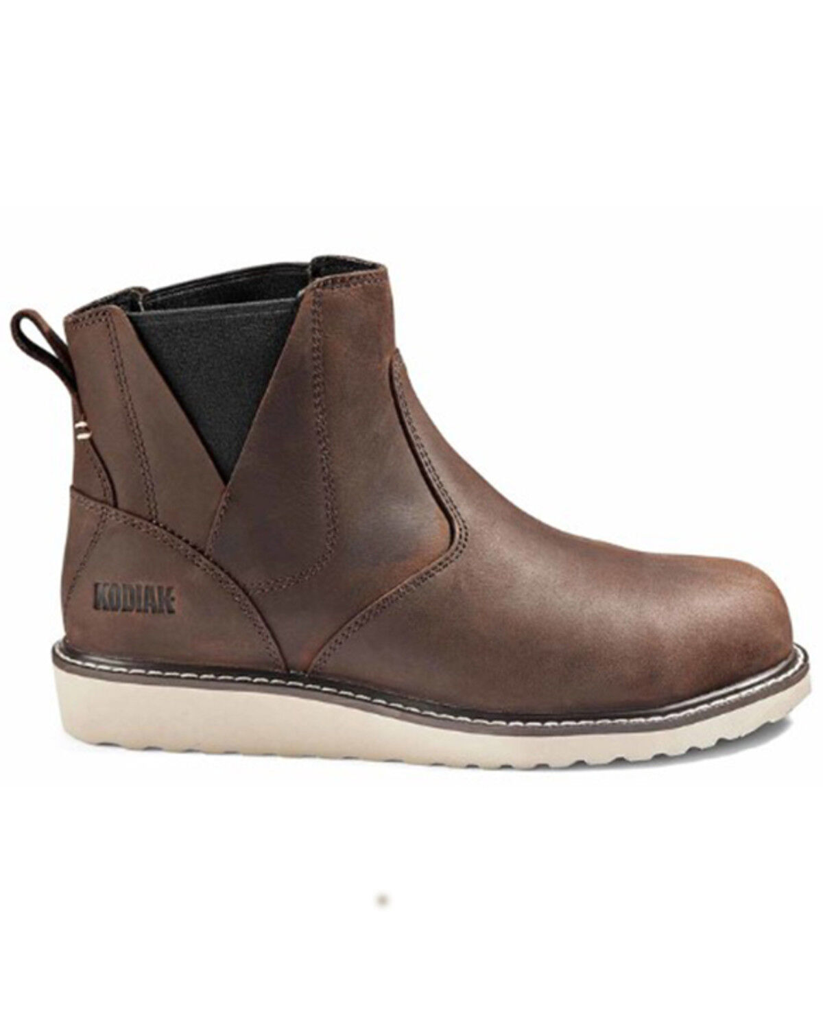 Image #2 - Kodiak Women's Whitton Chelsea Work Boots - Steel Toe, Dark Brown, hi-res