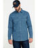 Cody James Men's FR Woven Plaid Print Long Sleeve Button Down Work Shirt , Blue, hi-res