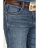 Image #2 - Wrangler Retro Men's Faded Indigo Medium Wash Stretch Slim Straight Premium Green Jeans, , hi-res