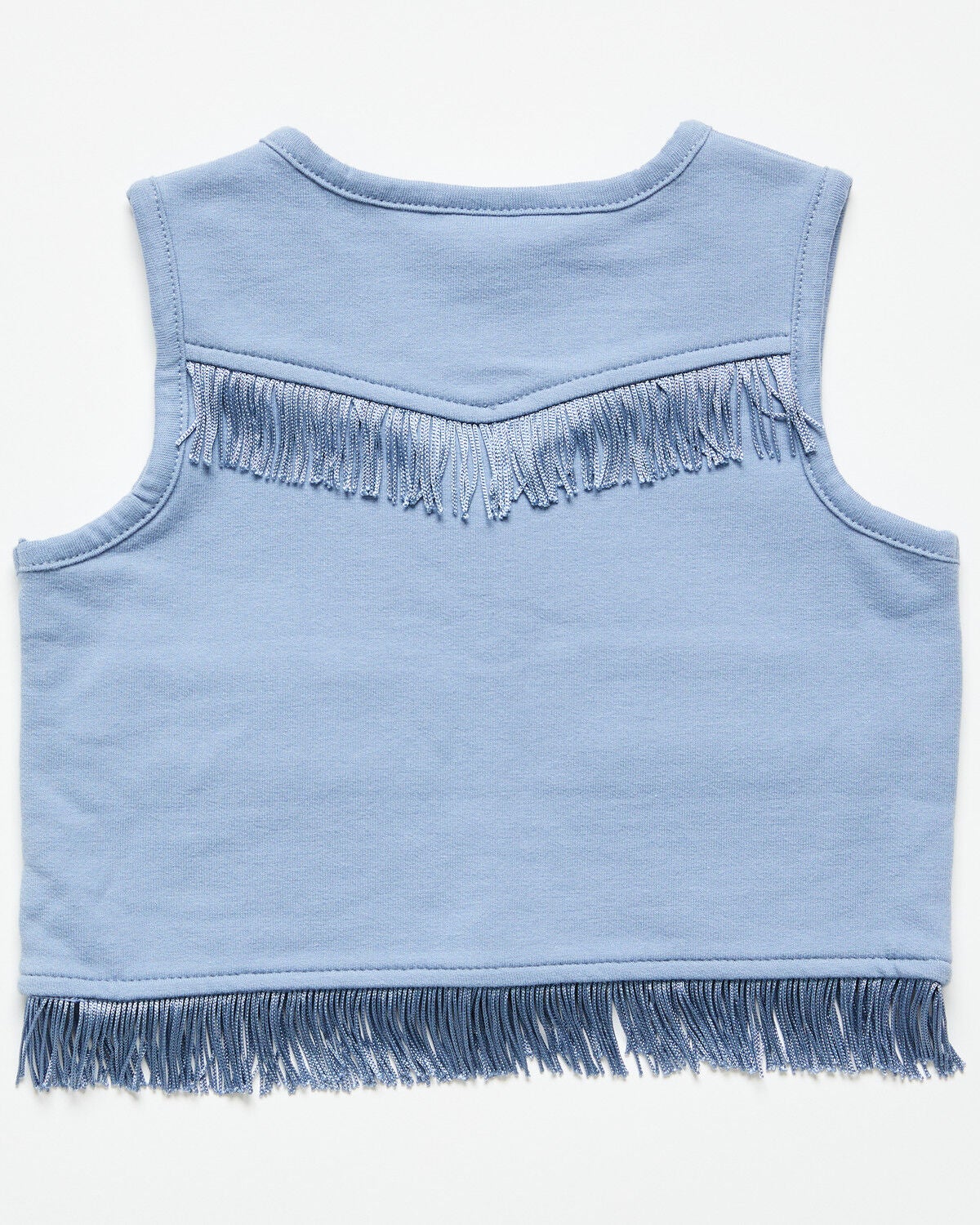 Image #3 - Angel Dear Infant Boys' French Terry Fringe Button Vest, Blue, hi-res
