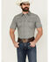 Image #1 - Cody James Men's Ziggy Geo Print Short Sleeve Snap Western Shirt, Ivory, hi-res
