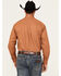 Image #4 - Cinch Men's Mini Snake Print Long Sleeve Button-Down Western Shirt, Orange, hi-res