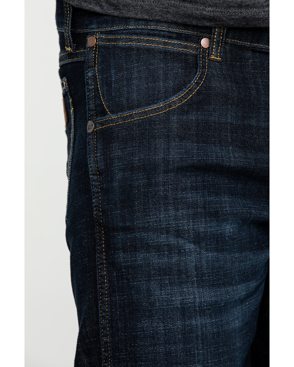 Image #4 - Wrangler Retro Men's Dax Dark Stretch Slim Bootcut Jeans - Long, Indigo, hi-res
