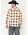 Image #4 - Brothers and Sons Men's Kent Double Knit Plaid Print Long Sleeve Button-Down Stretch Western Shirt, Brown, hi-res