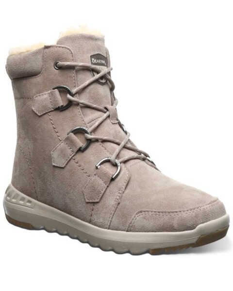 Bearpaw Women's Tyra Lace-Up Boots - Round Toe , Beige, hi-res