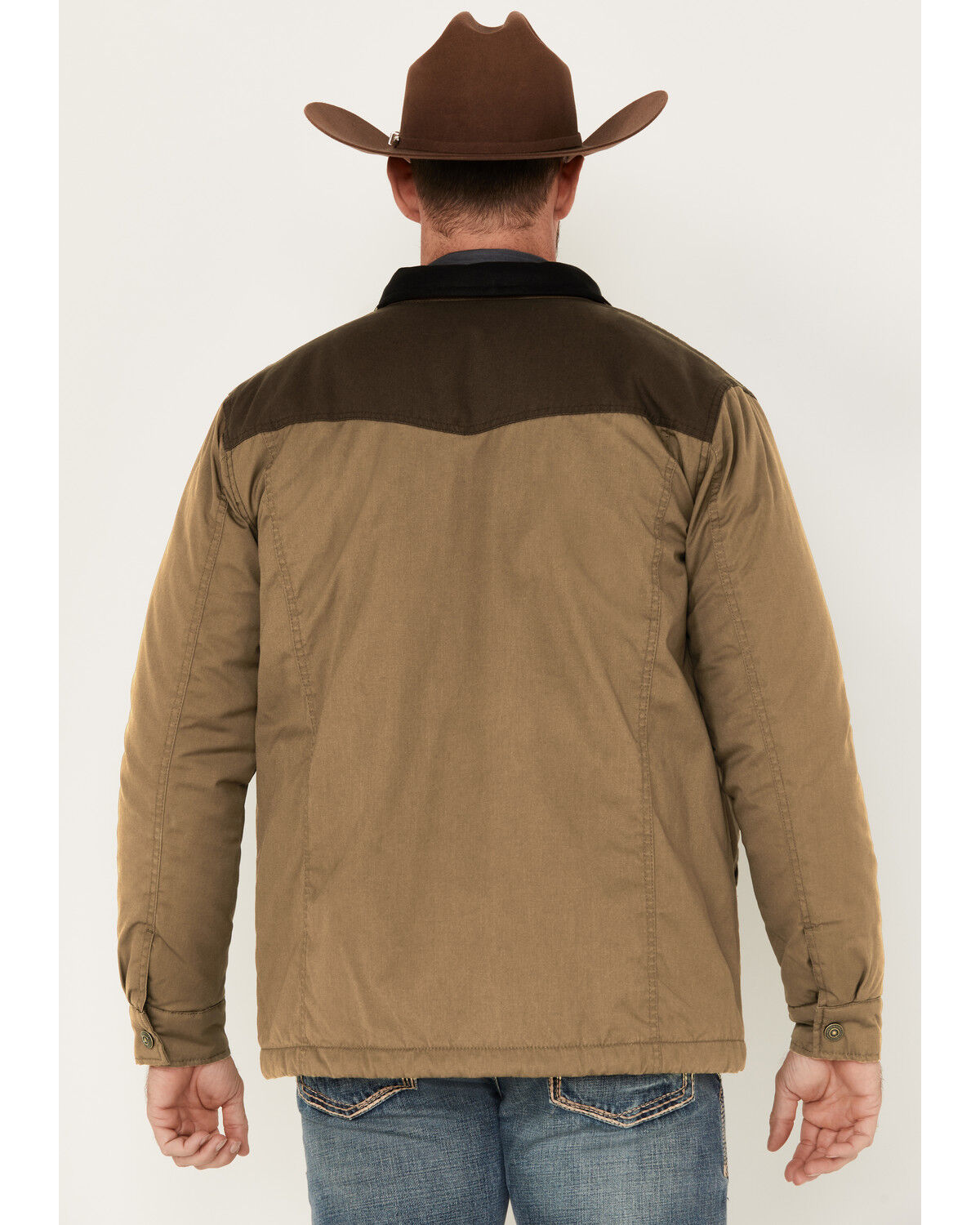 Image #4 - Blue Ranchwear Men's Waxed Canvas Jacket, Brown, hi-res