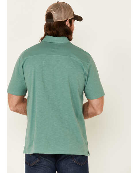 Image #4 - North River Men's Solid Slub Short Sleeve Polo Shirt , Green, hi-res