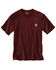 Image #1 - Carhartt Men's Loose Fit Heavyweight Logo Pocket Work T-Shirt - Big & Tall, Port, hi-res