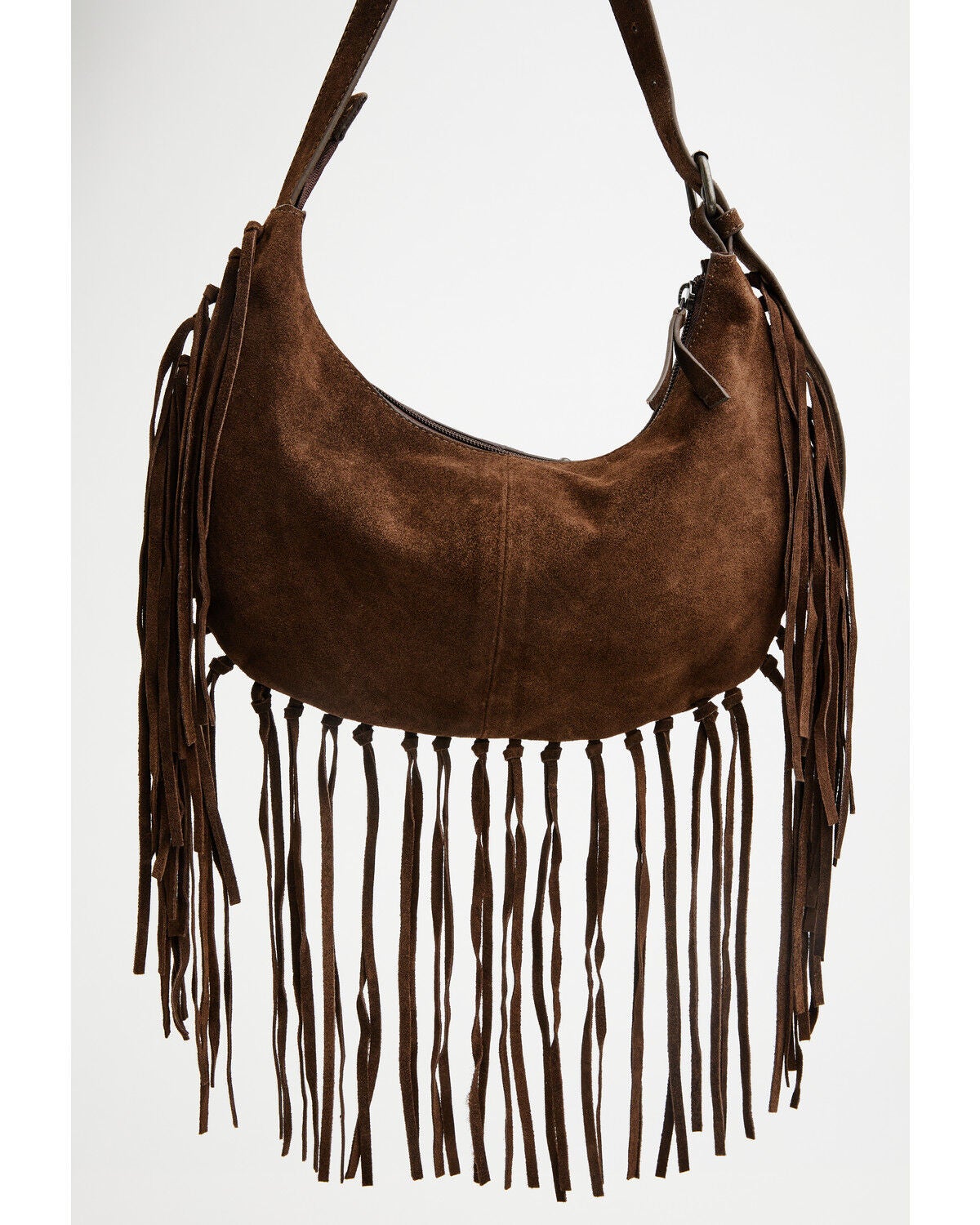 Image #3 - Shyanne Women's Arden Fringe Studded Suede Shoulder Bag, Brown, hi-res