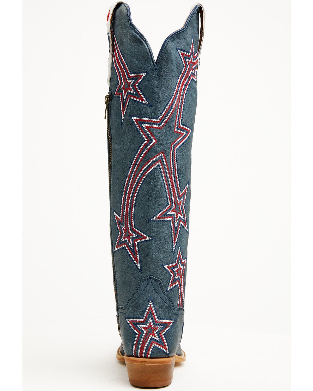 Image #5 - Dan Post Women's America 250 Tall Western Boots - Snip Toe, Blue, hi-res