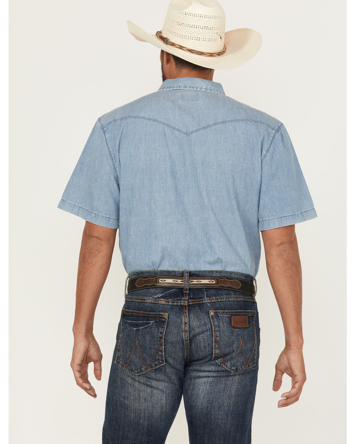 Image #4 - Kimes Ranch Men's Shifter Solid Short Sleeve Button-Down Western Shirt, Indigo, hi-res