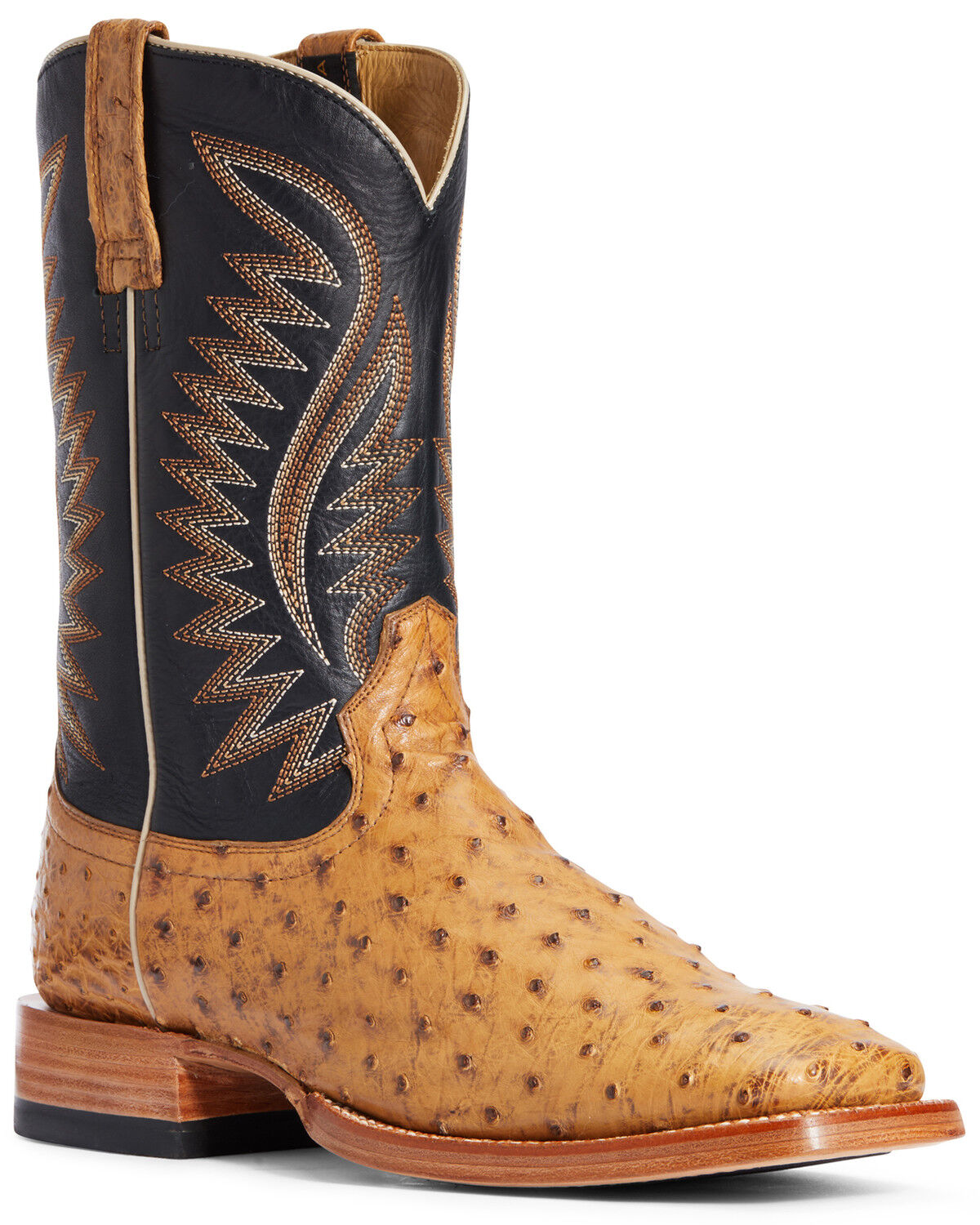 Image #1 - Ariat Men's Gallup Ostrich Western Boots - Broad Square Toe, , hi-res