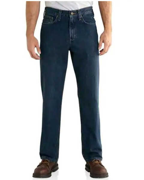 Image #2 - Carhartt Men's Holter Relaxed Fit Straight Leg Jeans, Med Stone, hi-res