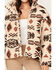 Image #3 - Miss Me Women's Southwestern Print Sherpa Jacket, Ivory, hi-res