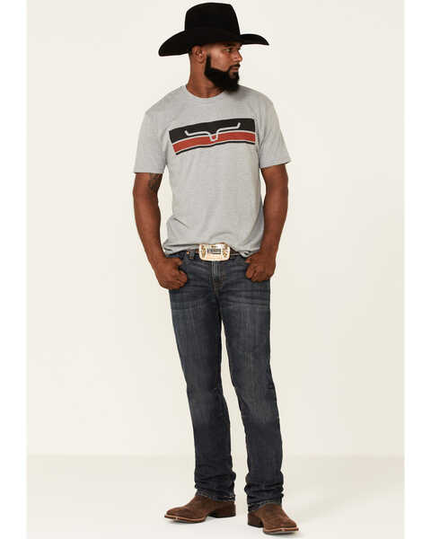 Image #2 - Kimes Ranch Men's Gray Broken Stripe Logo Short Sleeve T-Shirt , Grey, hi-res