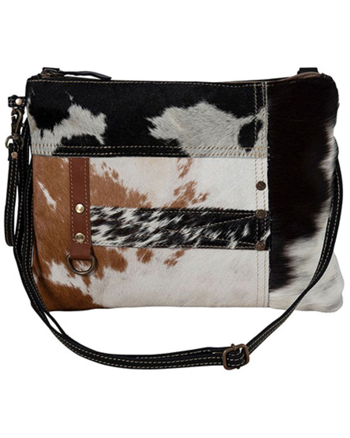 Image #1 - Myra Bag Women's Tyler Ridge Hair-On Leather Crossbody Bag, Multi, hi-res