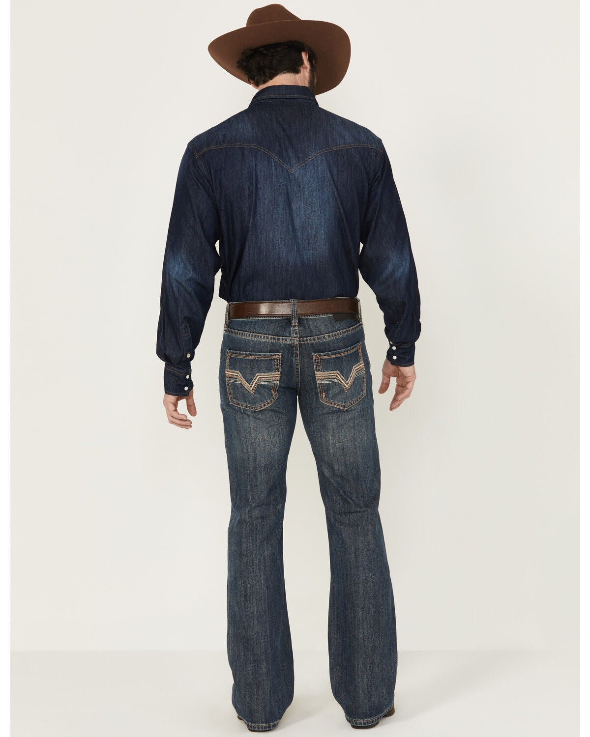 Image #3 - Rock & Roll Denim Men's Double Barrel Medium Wash Relaxed Straight Denim Jeans, Medium Wash, hi-res