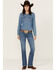Image #1 - Wrangler Retro Women's Sadie Medium Wash Low Rise Stretch Bootcut Jeans, Medium Wash, hi-res