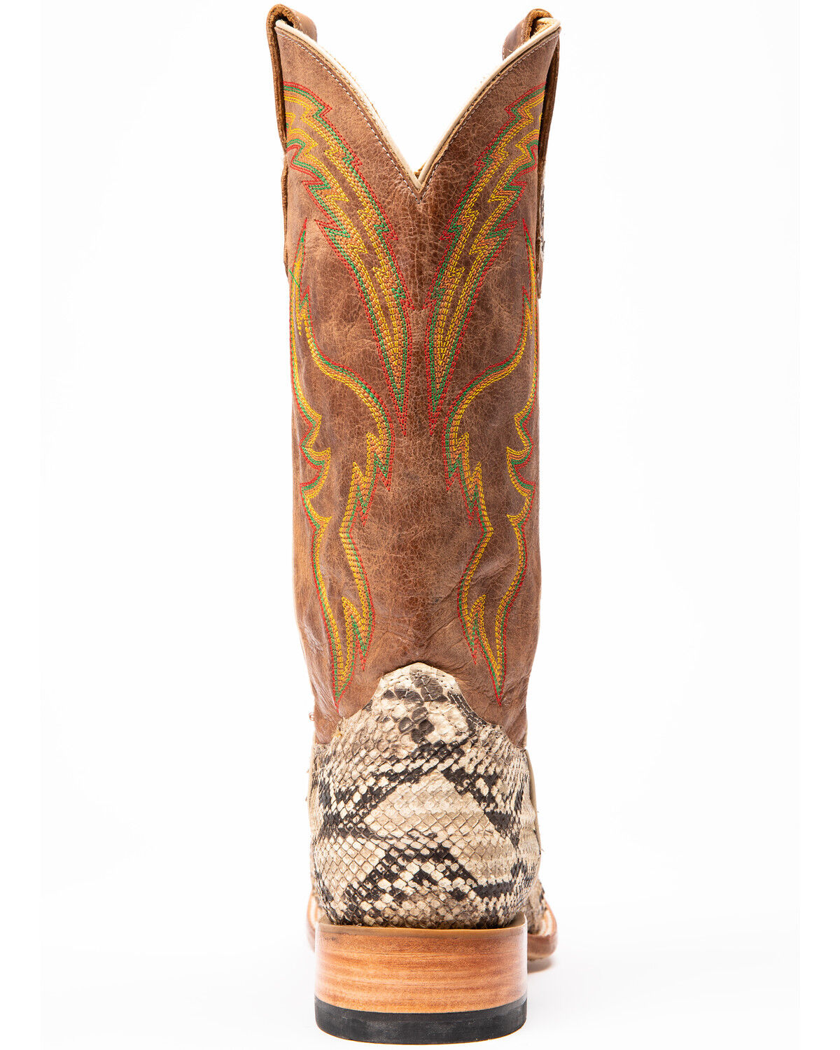 Image #5 - Cody James Men's Exotic Python Western Boots - Broad Square Toe, Brown, hi-res