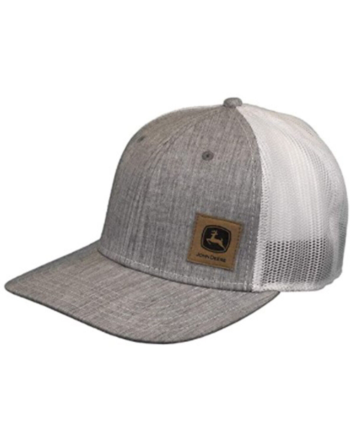 Image #1 - John Deere Men's Logo Patch Mesh-Back Ball Cap, Grey, hi-res