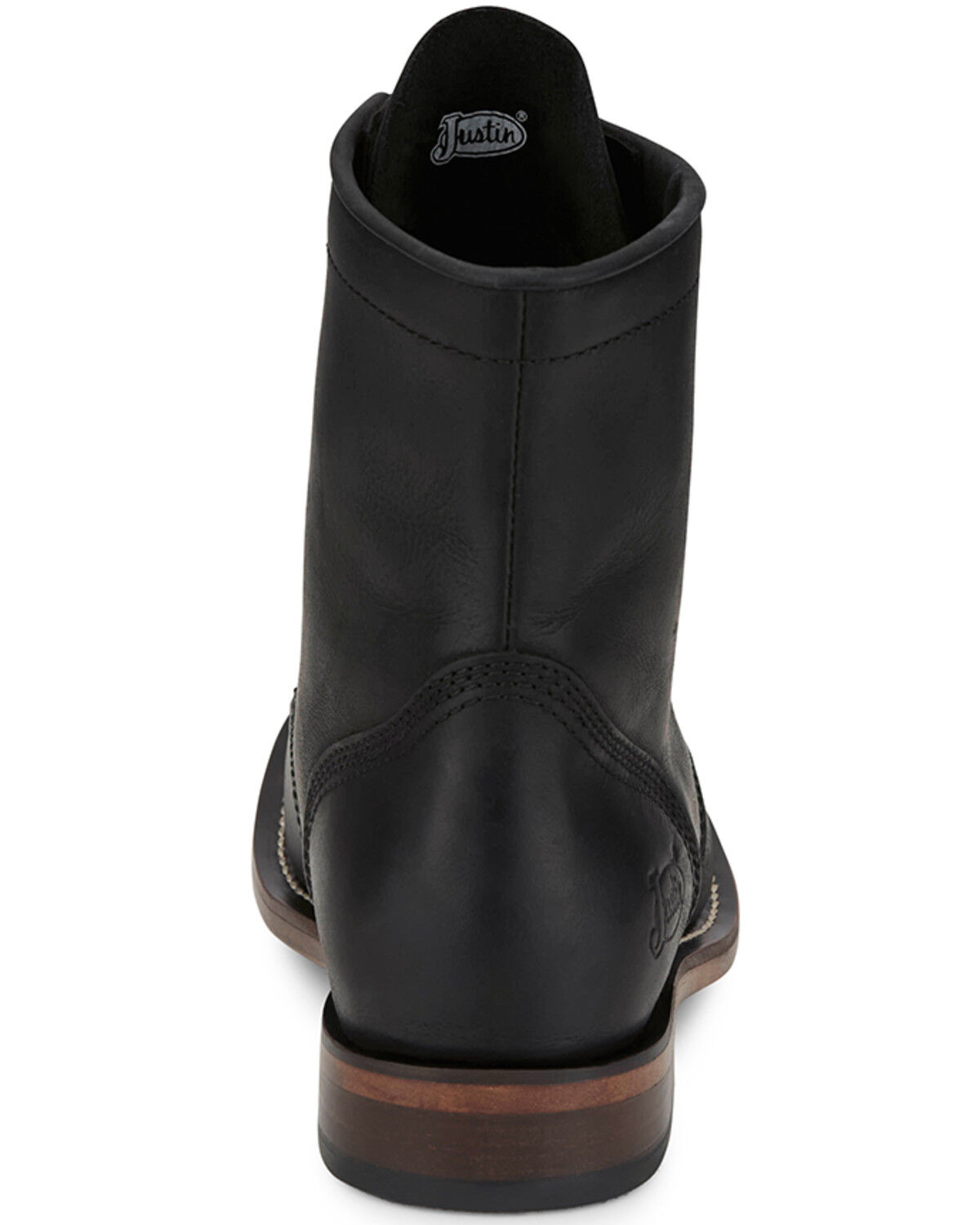 Image #5 - Justin Men's Drennan Lace-Up Boots - Round Toe, Black, hi-res