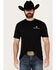 Image #1 - Smith & Wesson Men's USA Flag Label Short Sleeve Graphic T-Shirt, Black, hi-res