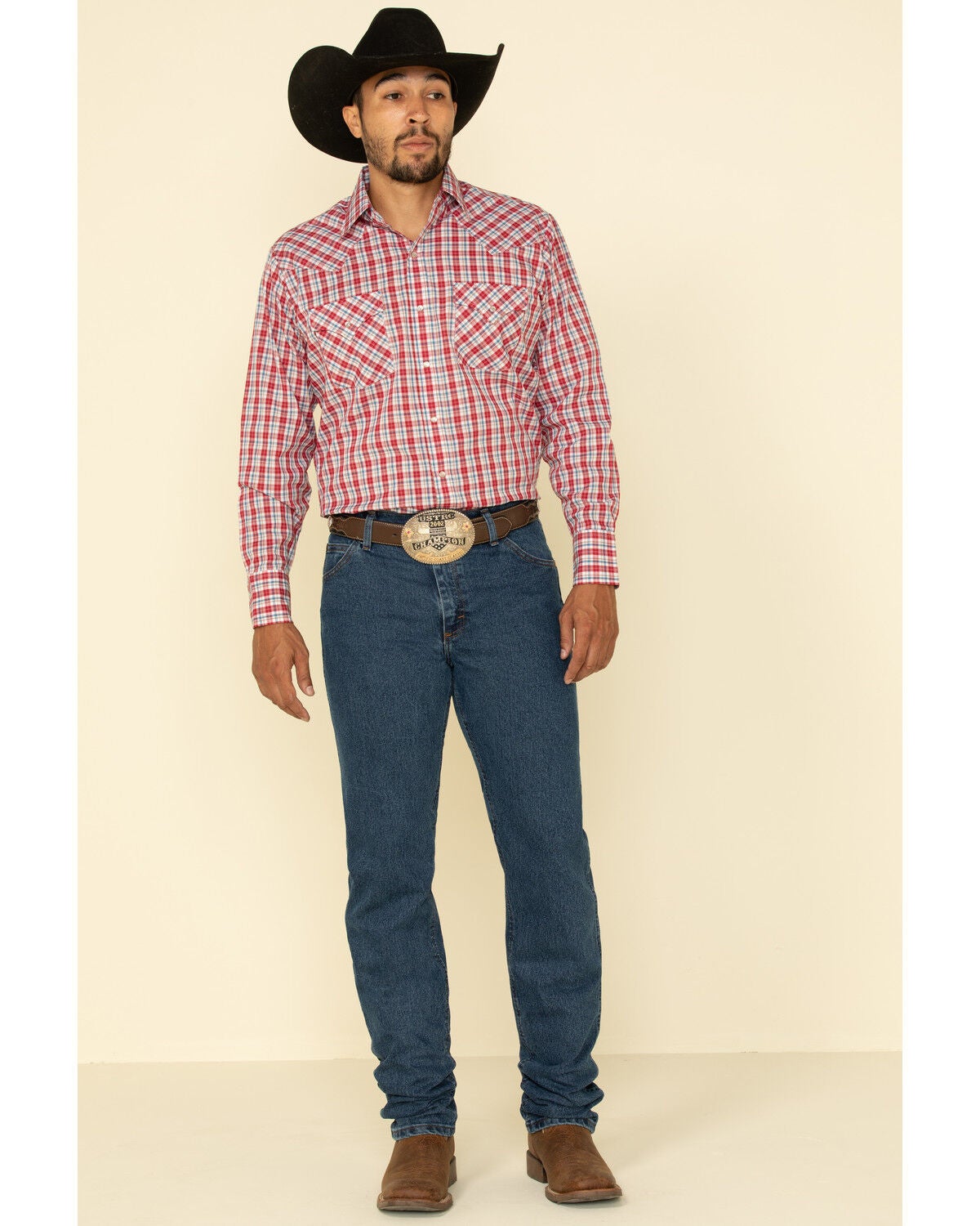 Wrangler Men's Premium Performance Advanced Comfort Mid Stone Jeans, Med Stone, hi-res