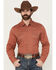 Image #1 - Wrangler Retro Men's Solid Long Sleeve Snap Western Shirt, Rust Copper, hi-res