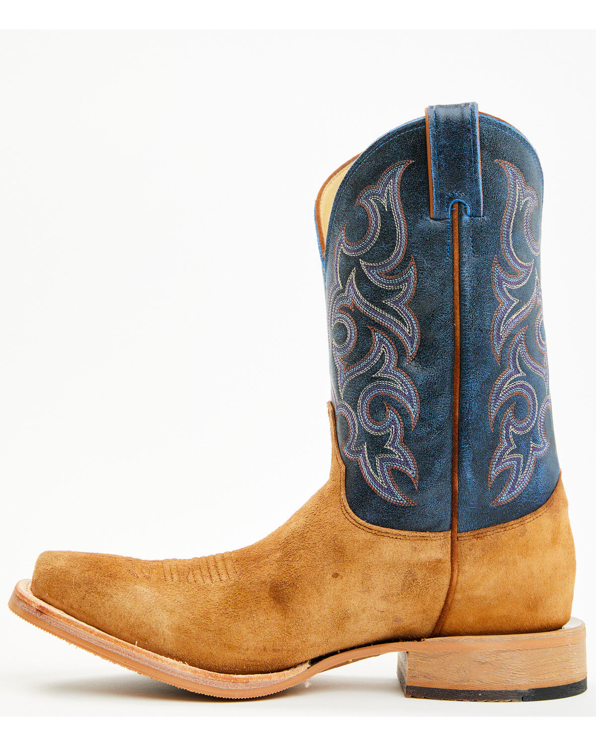 Image #3 - Justin Men's 11" Fergus Roughout Performance Western Boots - Square Toe, Tan, hi-res