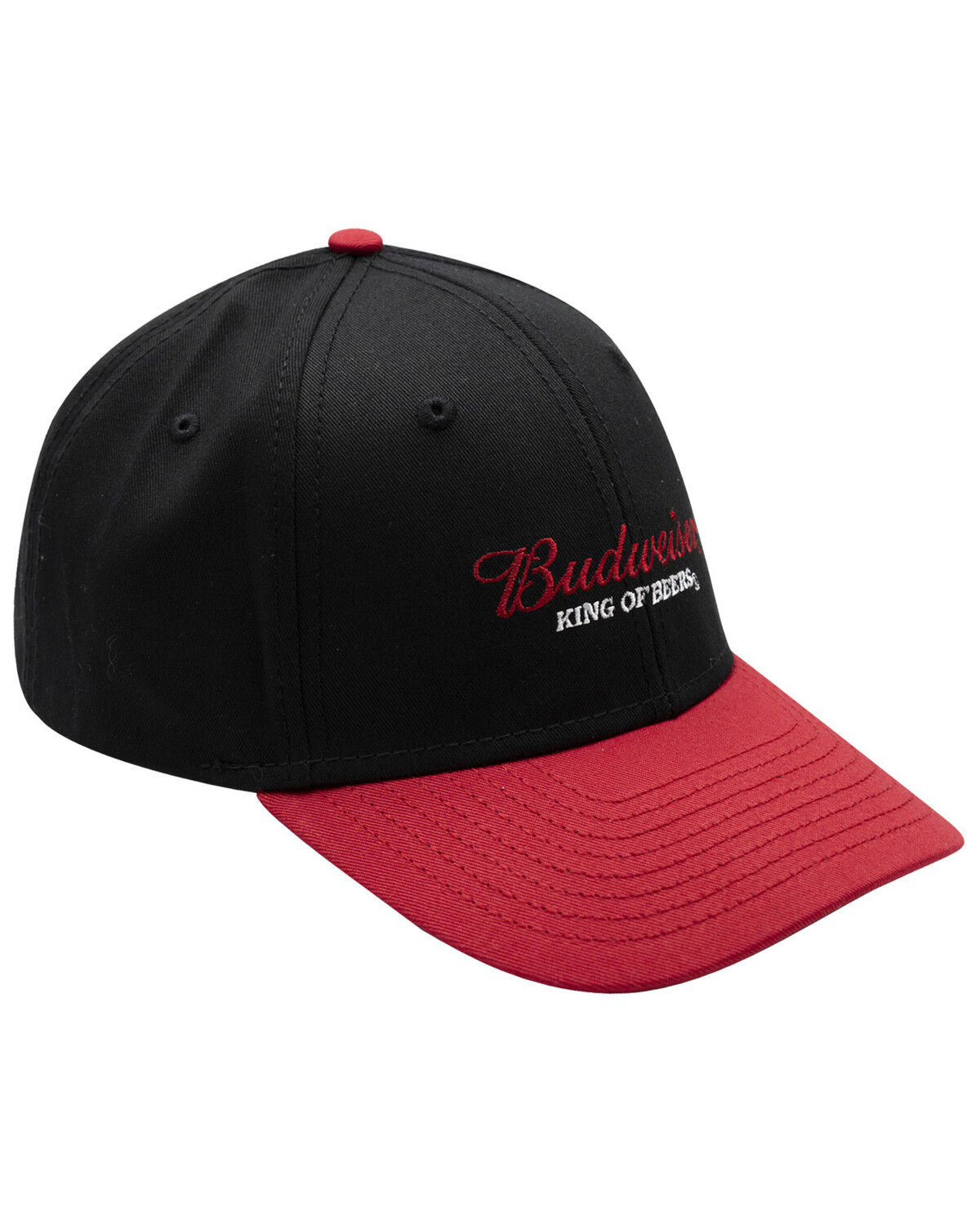 Image #1 - H Bar C Men's Budweiser Logo Embroidered Ball Cap, Black, hi-res