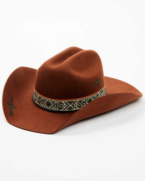 Gambler Hat | The Rancher | Taupe Brown Fur Felt Wide Brim Hat Men Women | Fur Felt Western Hats