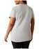 Image #2 - Ariat Women's Logo Old School Short Sleeve Graphic Tee - Plus, Grey, hi-res