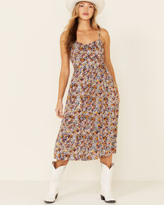 Cotton & Rye Outfitters Women's Ditsy Floral Button-Front Sundress, Multi, hi-res