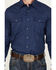 Image #3 - Wrangler 20X Men's Advanced Comfort Paisley Geo Print Long Sleeve Snap Western Shirt, Navy, hi-res