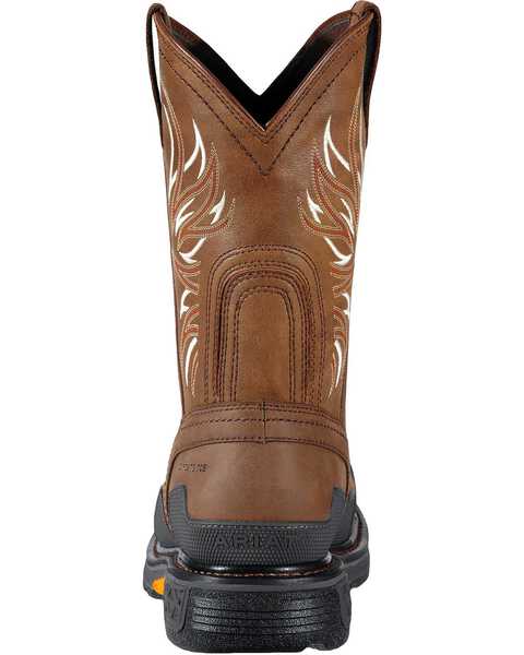Ariat Men's Overdrive Pull On Work Boots - Composite Toe, Brown, hi-res