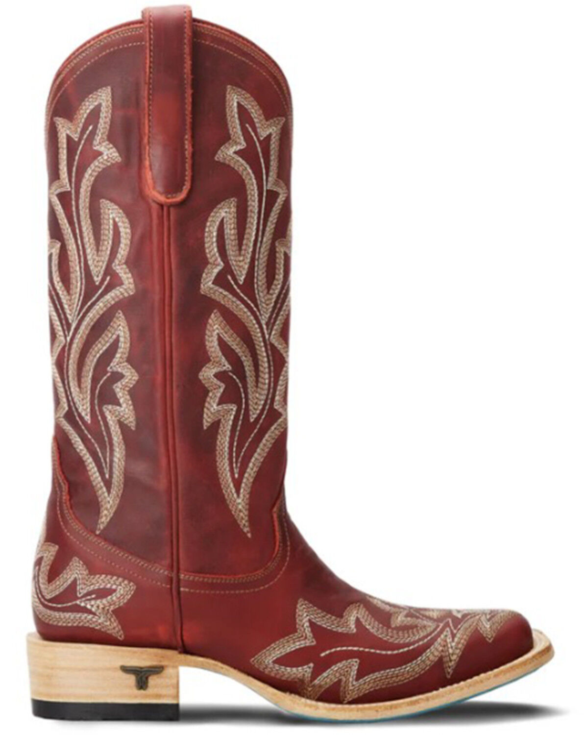 Image #2 - Lane Women's Saratoga Western Boots - Square Toe, Ruby, hi-res