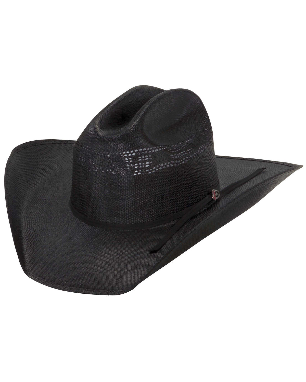 Image #1 - Justin Cutter 20X Straw Cowboy Hat, Black, hi-res