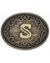 Image #1 - Montana Silversmiths Filigree Initial S Belt Buckle, Bronze, hi-res