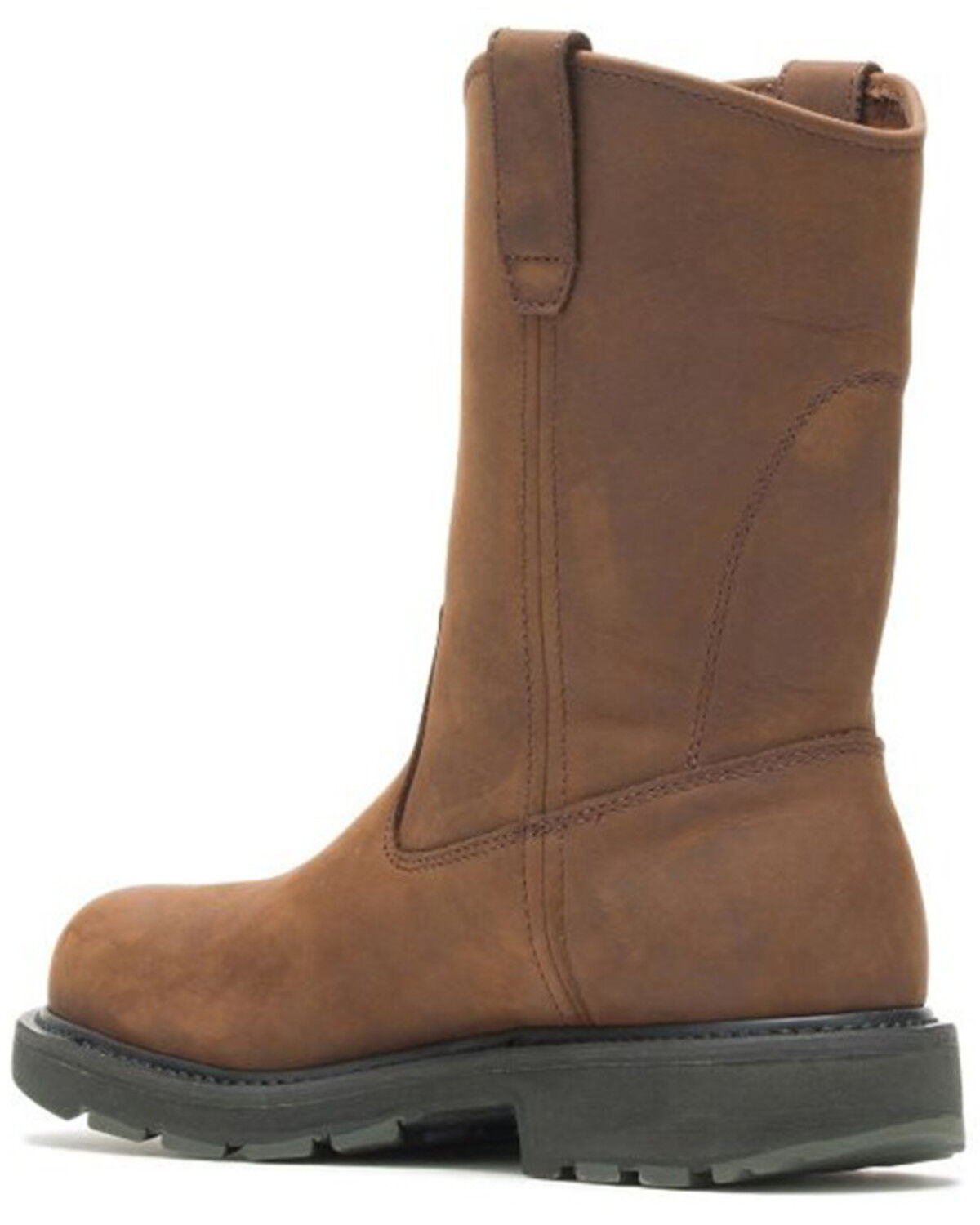 Image #4 - Wolverine Men's Nubuck Wellington Pull On Work Boots - Steel Toe, Brown, hi-res