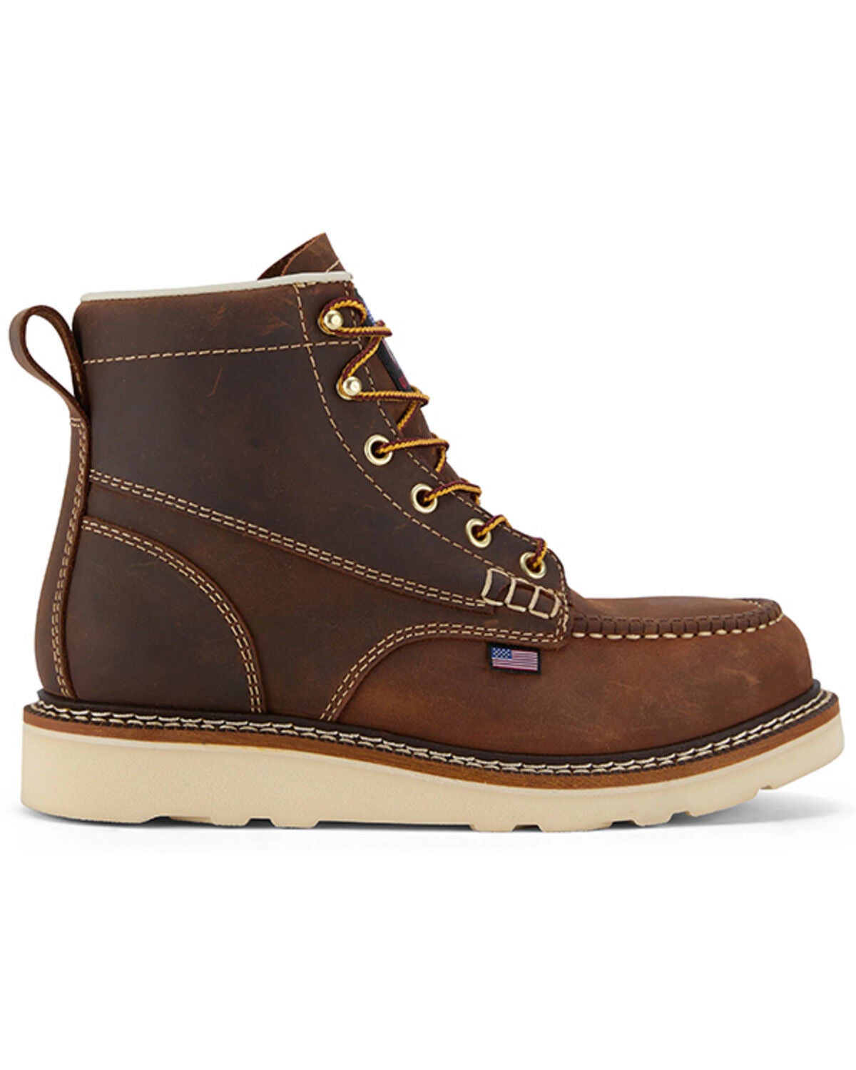 Image #2 - US Boot Men's 6" Driftlock Waterproof Moc Work Boots - Soft Toe, Brown, hi-res