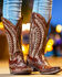 Old Gringo Women's Kress Studded Cowgirl Boots - Snip Toe , Chocolate, hi-res