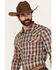 Image #2 - Cody James Men's Ricardo Plaid Print Long Sleeve Snap Western Shirt, Tan, hi-res