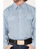 Wrangler Men's George Strait Geo Print Long Sleeve Snap Shirt, Blue, hi-res