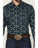 Image #3 - Wrangler Men's Checotah Southwestern Striped Long Sleeve Pearl Snap Western Shirt, Black, hi-res