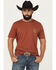 Image #2 - Wrangler Men's Boot Barn Exclusive Bucking Bronco Short Sleeve Graphic Tee, Rust Copper, hi-res