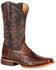 Durango Men's Brown Exotic Full-Quill Ostrich Western Boots - Square Toe, Dark Brown, hi-res