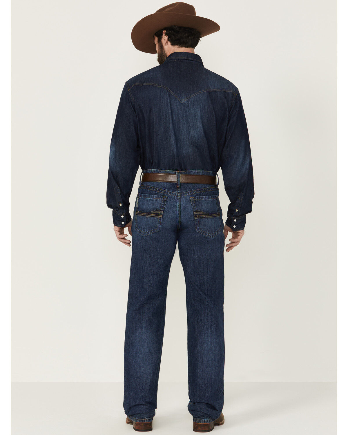 Image #3 - Cinch Men's Grant Medium Wash Relaxed Bootcut Rigid Denim Jeans, Indigo, hi-res