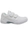 Ad Tec Men's Athletic White Adjustable Strap Uniform Work Shoes - Round Toe, White, hi-res